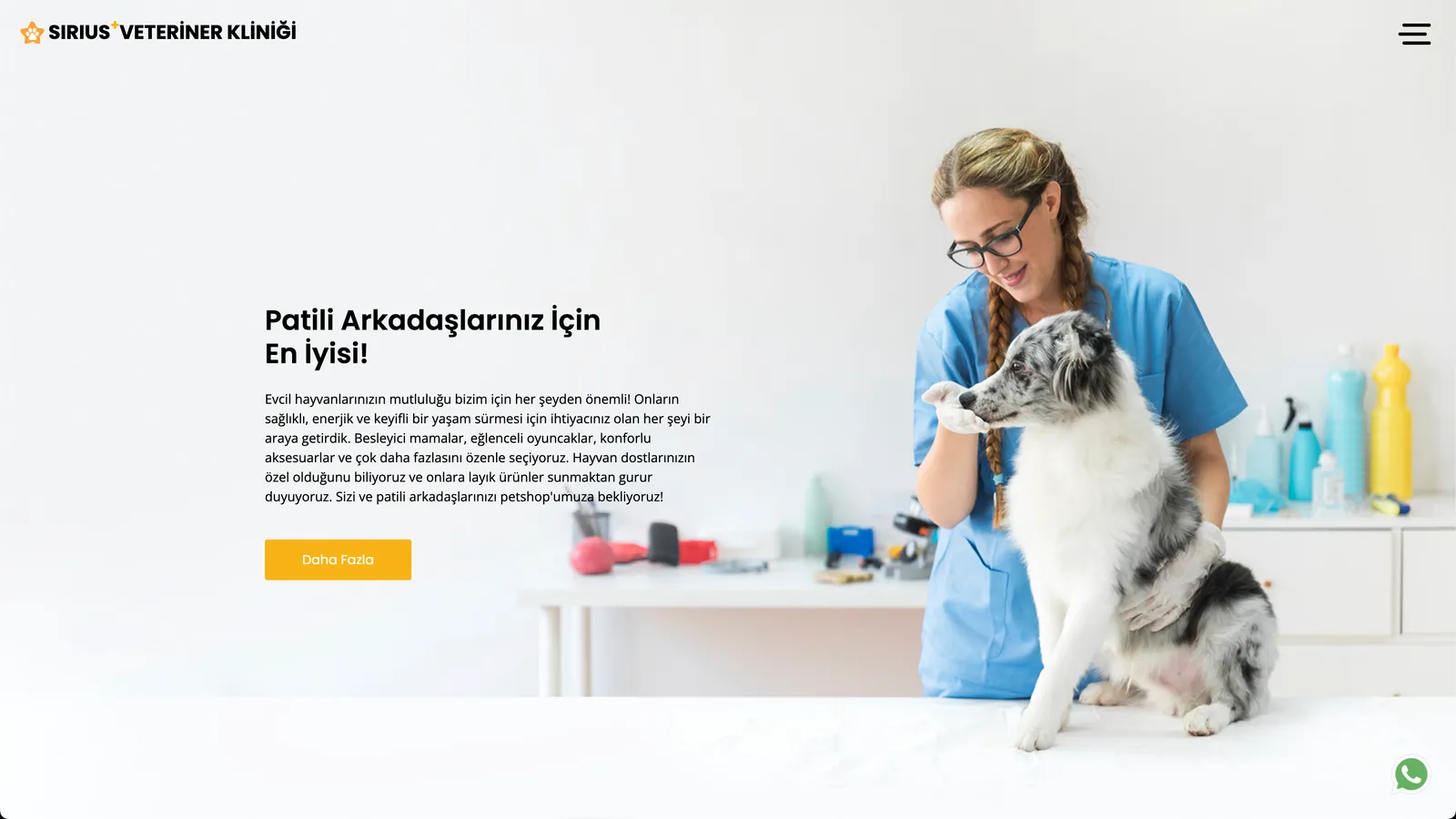 Sirius Veteriner Kliniği — ekran görüntüsü